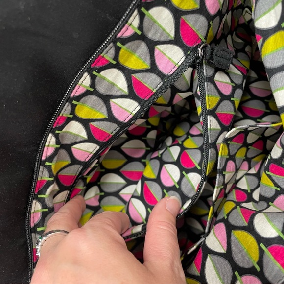 Vera Bradley Black Iconic Glenna Satchel Bag - Picture 13 of 15